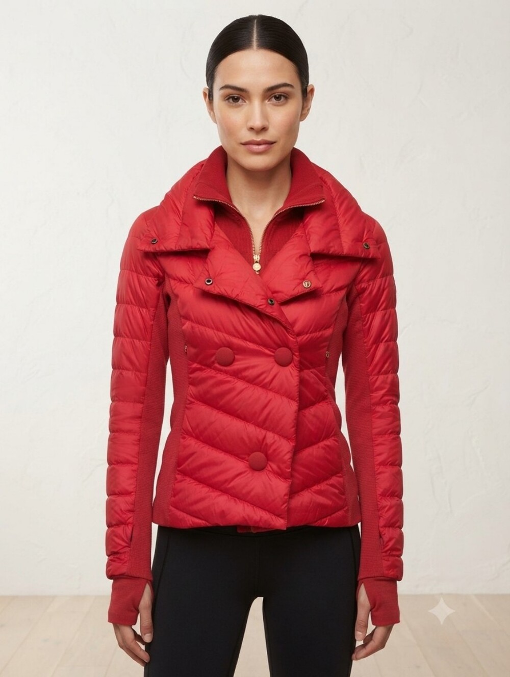 Rare Lululemon Apres Puffy Down Jacket Red Hooded Winter Coat